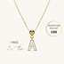 Diamond Charm Initial Necklaces