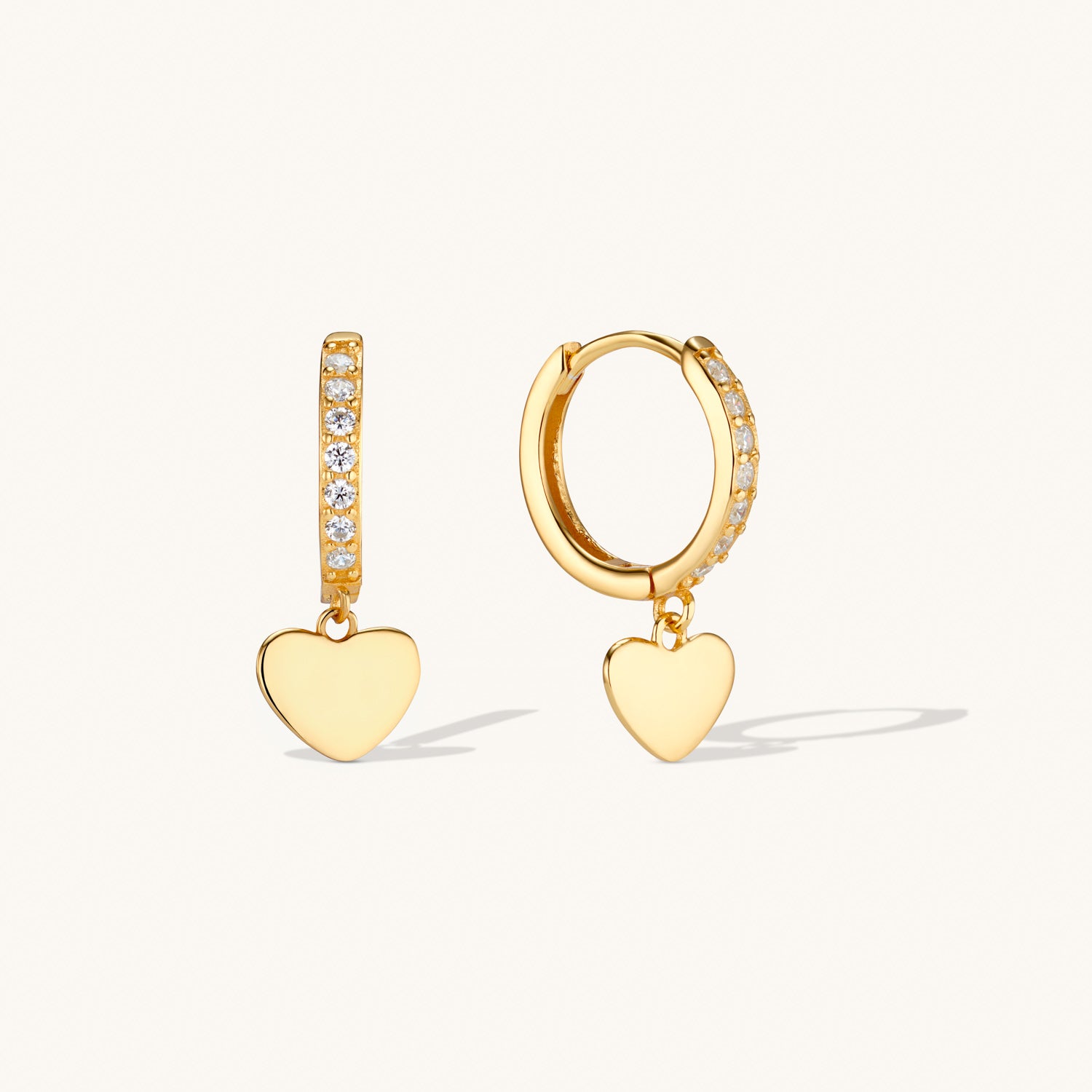 Amore Heart Hoop Earrings Gold – Dylan Oaks UK