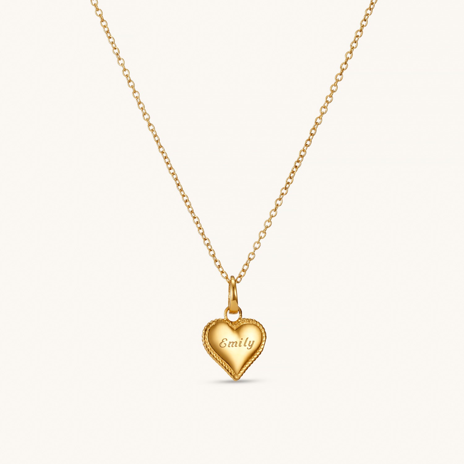 Beaded Heart Pendant Necklace in Gold – Dylan Oaks UK