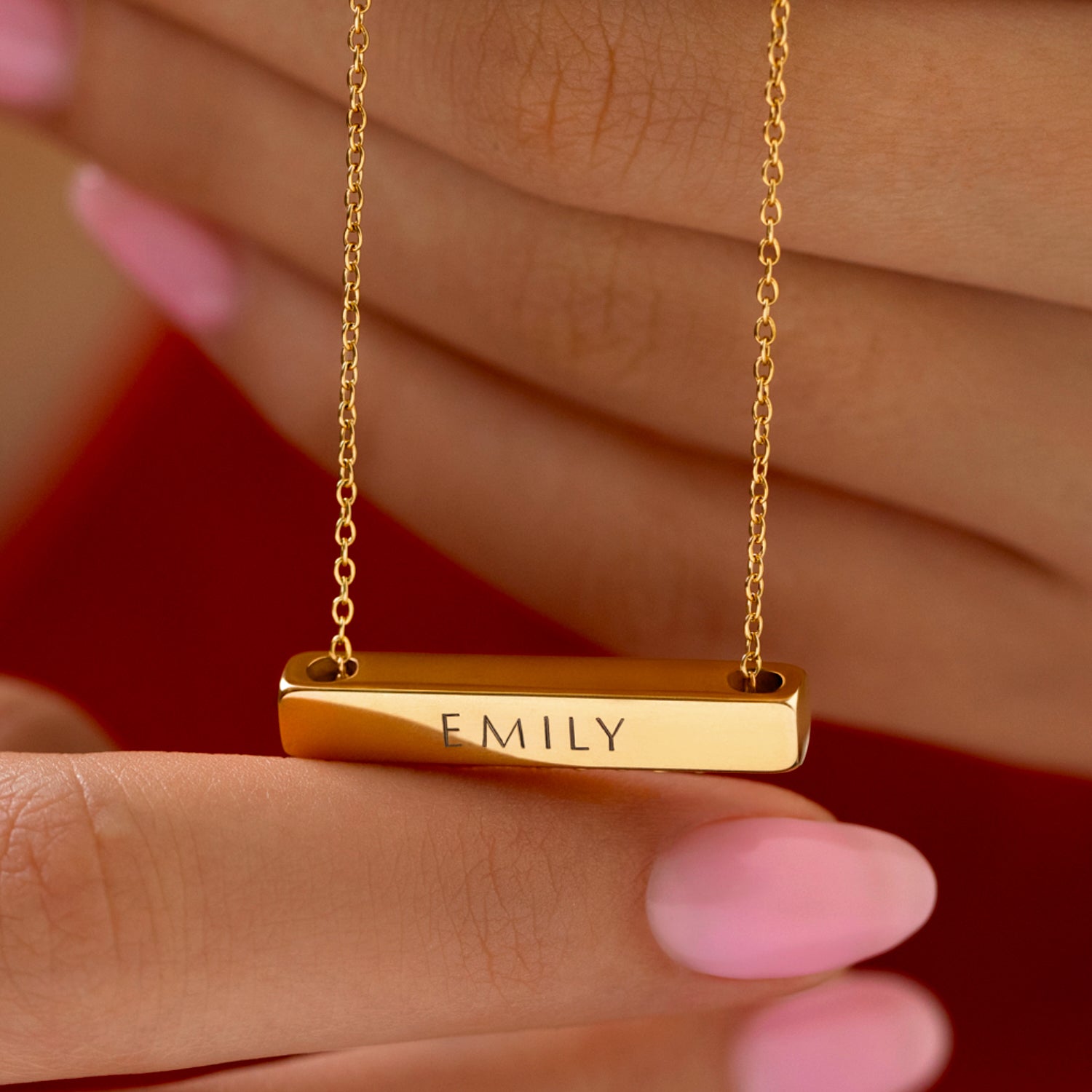 3cm Letter Bar Necklace Dylan Oaks Personalised Jewellery