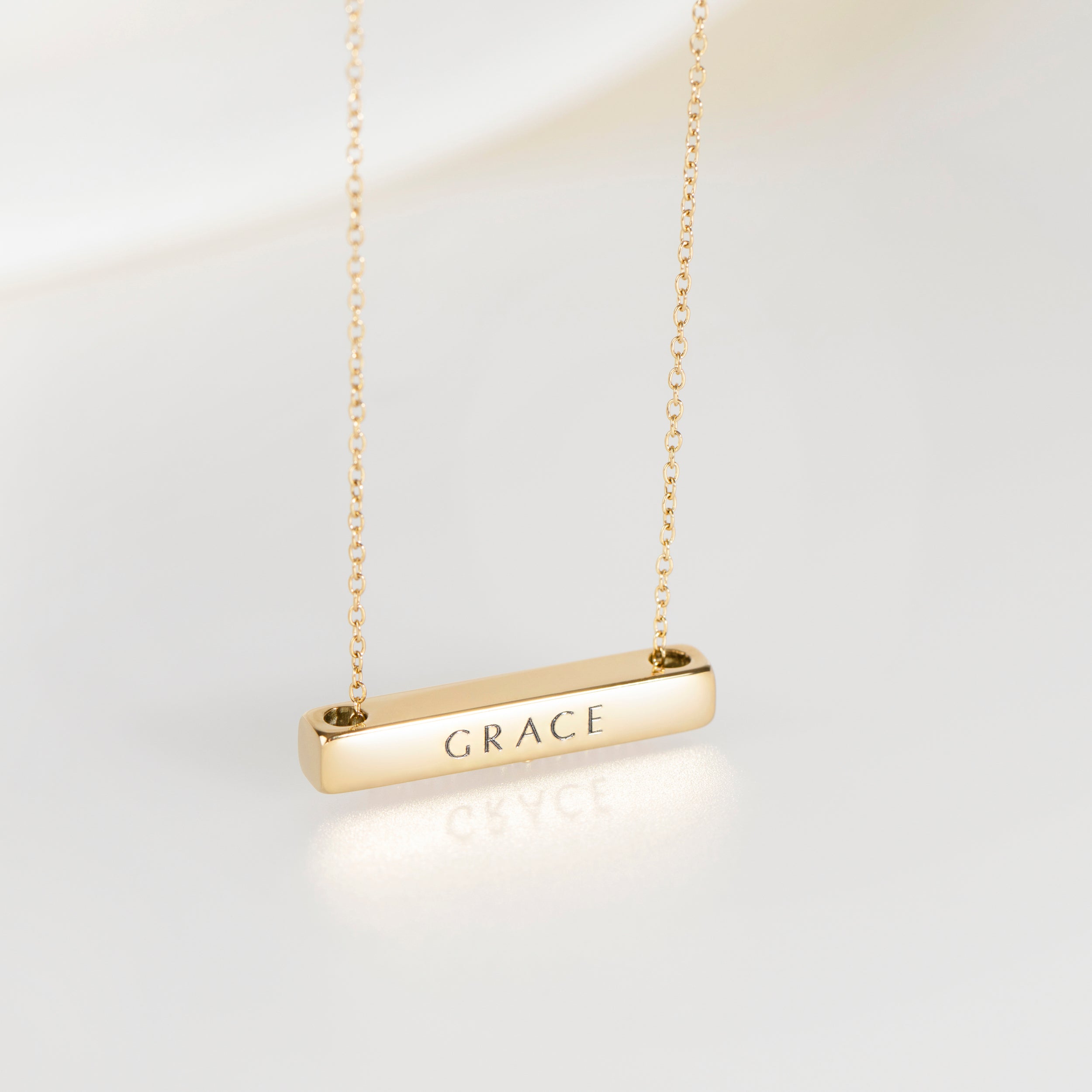 3cm Letter Bar Necklace Dylan Oaks Personalised Jewellery